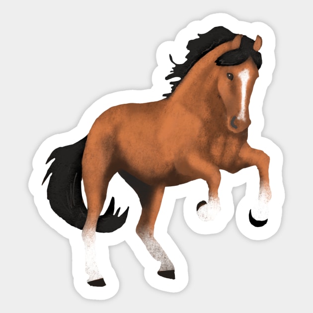 Rearing horse Sticker by Shyflyer